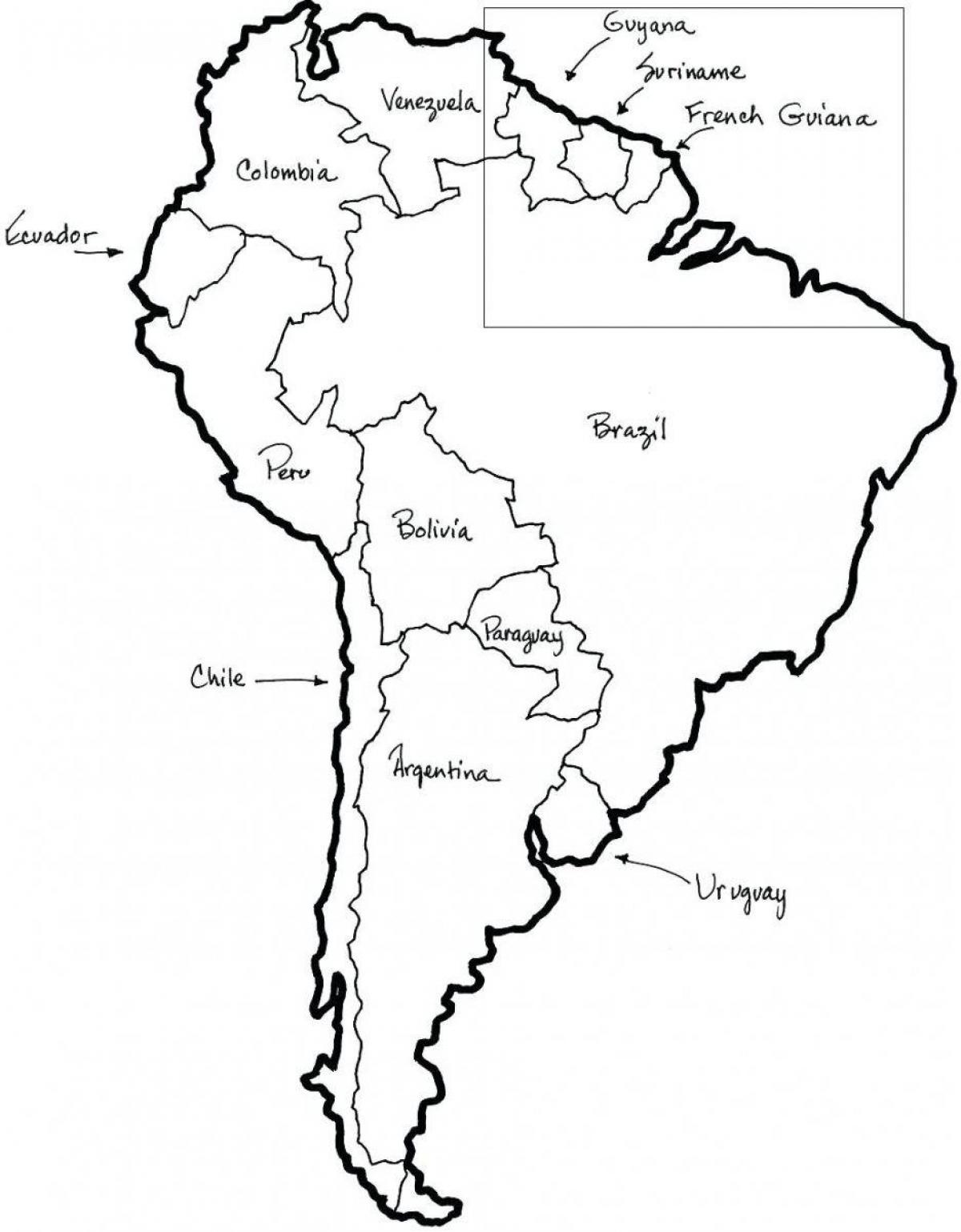 Mapa Chile-zawieszenia z zamkiem francuskim