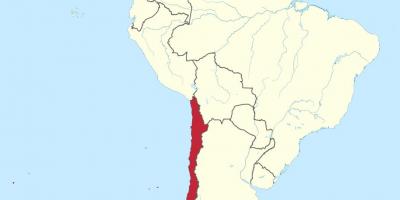 Chile na mapie Ameryki Południowej