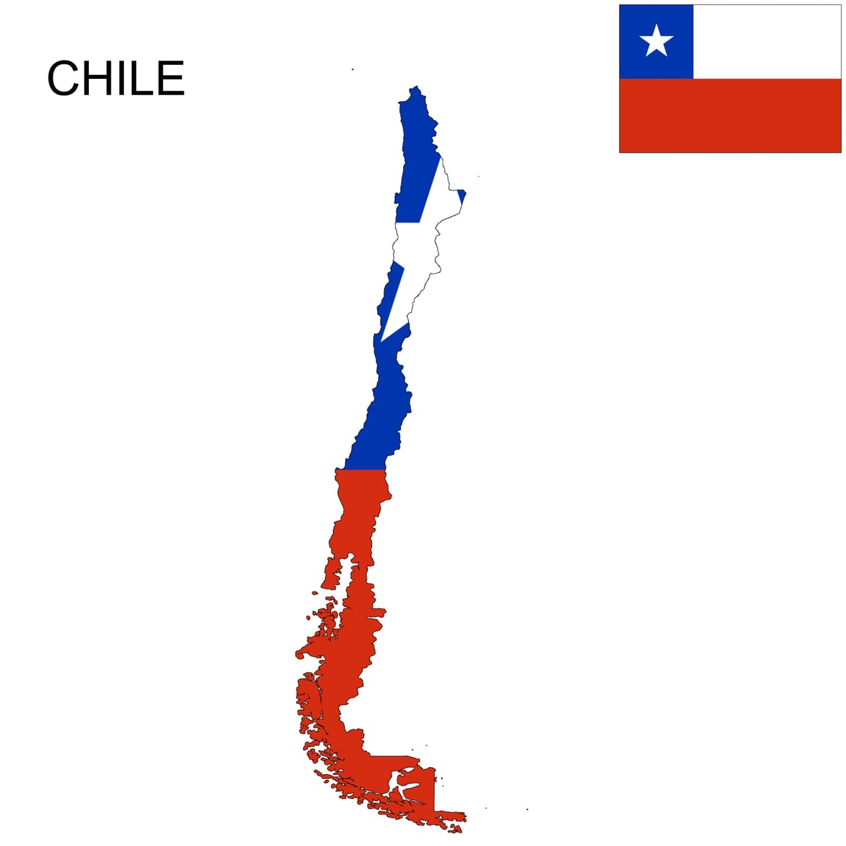 Flaga chile mapie