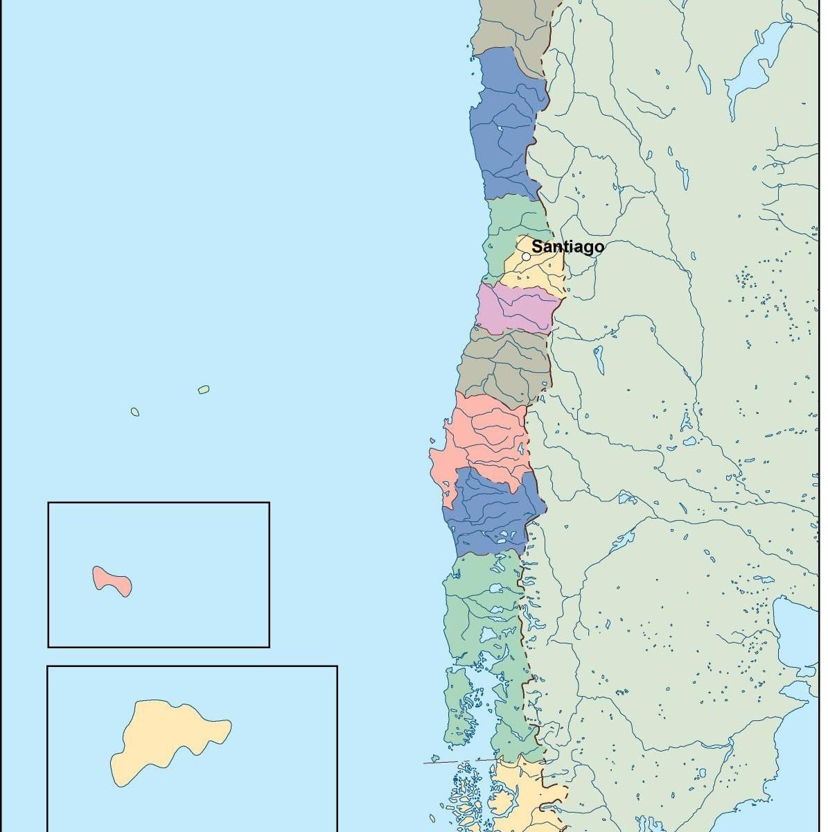 Mapa Chile wektor