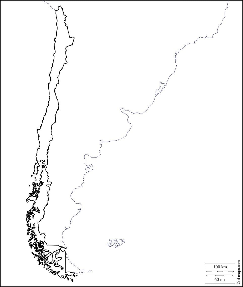 pusta mapa Chile