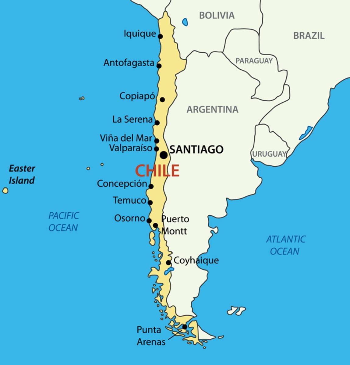 Mapa concepción, Chile