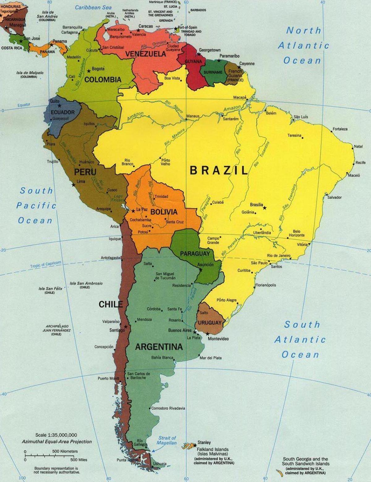 Chile kraj na mapie świata