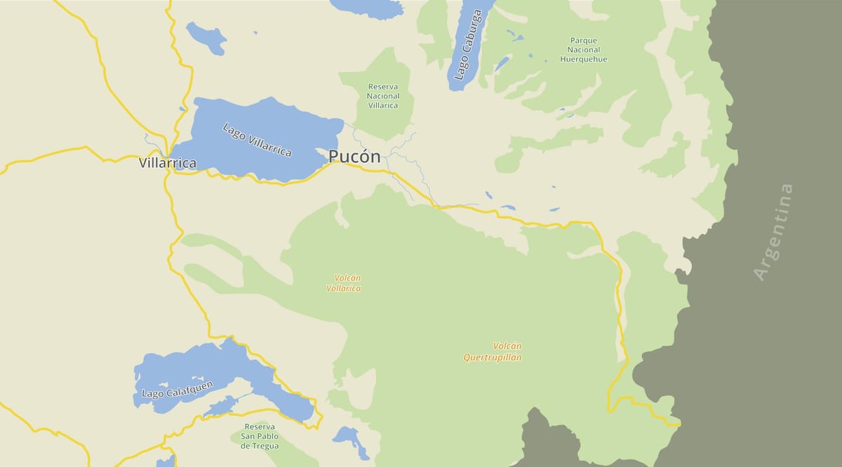 Mapa pucon Chile