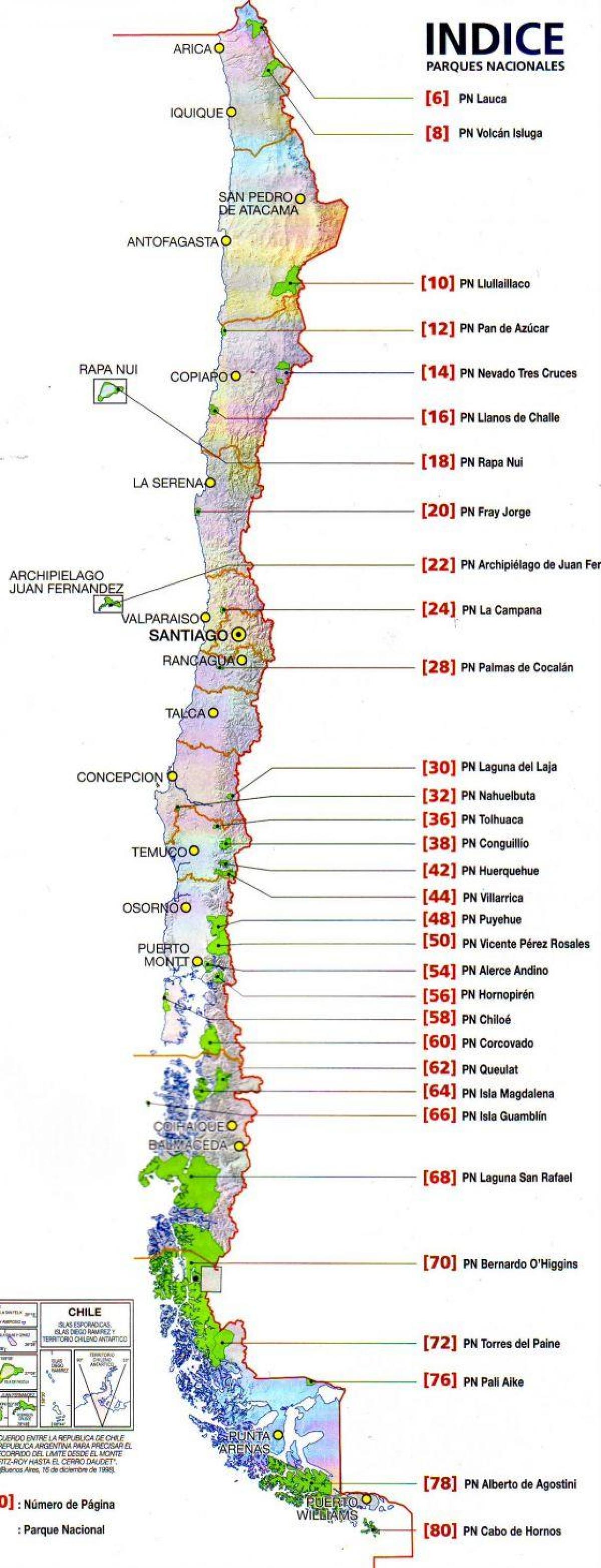 Mapa rzeki Chile 