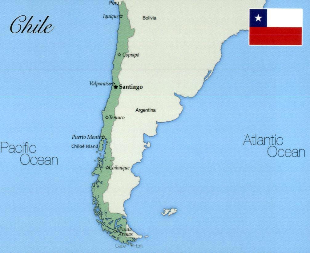 Mapa temuco, Chile