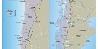 Mapa Chile podróży