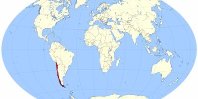 Mapa świata pokazująca Chile