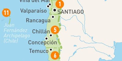 Chile prowincji mapie