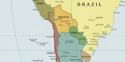 Mapa Północnego Chile